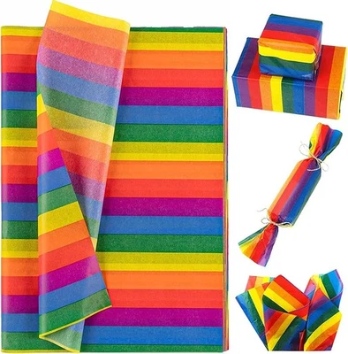 100 hojas de papel de seda arco iris colorido verde oscuro/verde claro/trébol  Foto 1 de 4