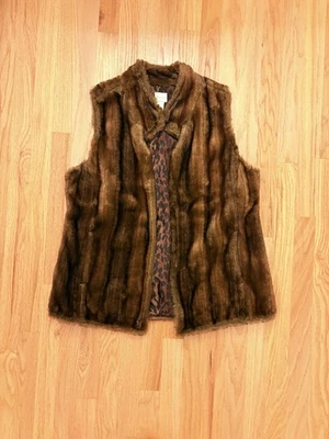 Chaleco de piel sintética para mujer Chico talla 1 (8-10) totalmente forrado frente abierto estampado animal Foto 1 de 4