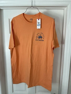 NWT Izod Saltwater Tee Mens XLT Saltwater Graphic T Shirt Orange - Image 1 of 3