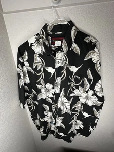 Vintage Wrangler 20X Twenty X Hawaiian Shirt Mens XL Cow Skull Button Up - Picture 1 of 3