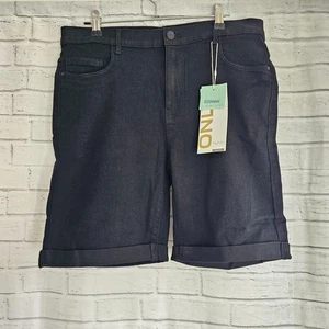 Only Damen ONRain Life Mid Long Jeansshorts schwarz Gr. XL Stretch Sommer - Bild 1 von 11
