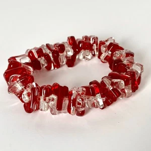 Handmade glass bracelet red  new - Picture 1 of 2
