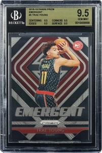 2018 Trae Young Panini Prizm Emergent Base RC Rookie # 5 BGS 9.5 - Picture 1 of 4