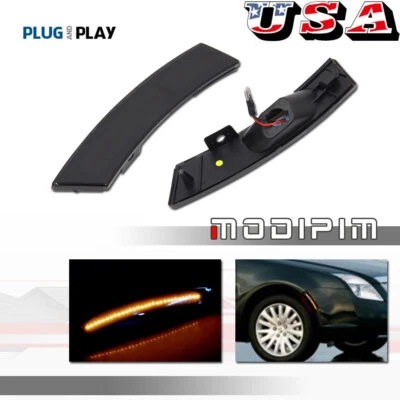 Luces LED de guardabarros laterales ámbar lente ahumada para Mercury Milan 2010 2011 2012 Foto 1 de 4