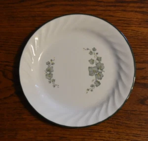 Corelle Callaway Ivy Salad Bread Dessert Plate White Green Rim 7 1/4" - Picture 1 of 2
