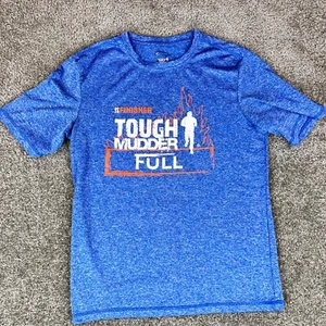 Tough Mudder Finisher Full 2018 Blue Shirt Short Sleeve Mens Size S Logo Active - Picture 1 of 7