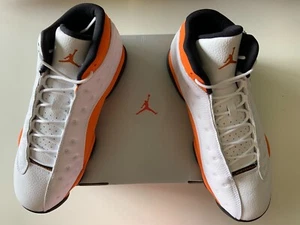 NUEVO Nike Air Jordan 13 Retro 414571-108 Estrella de Mar Para hombres 11.5 Zapatos BLANCO/NEGRO/NARANJA - Imagen 1 de 11