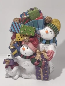Fitz And Floyd Snowman & Friends Music Box Musical Tune “Toyland” Used EUC - Picture 1 of 6