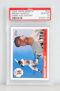 2006 Topps Mickey Mantle Home Run History #59 1954 NY Yankees PSA 10 GEM MT READ - Picture 1 of 7