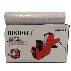 Duodeli MX5500 Price Marking Gun Includes 10 Spare Rolls of Labels Tested/Works - Picture 1 of 7