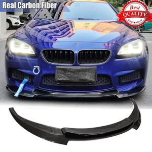 For BMW 6 Series F06 F12 F13 M6 Real Carbon Front Bumper Lip Spoiler Splitters - Foto 1 di 12