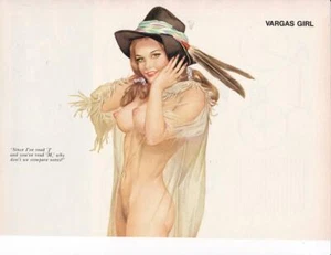 1971 2 pg Alberto Vargas The Vargas Girls Playboy Nude Art Print - Picture 1 of 1
