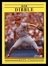 1991 Fleer Rob Dibble Cincinnati Reds #62 Centered Mint
