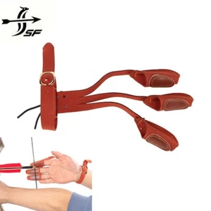 SF Archery Hunting Gloves 3 Fingers Fingerguards Bow Shooting Hunting Protector - Picture 1 of 8