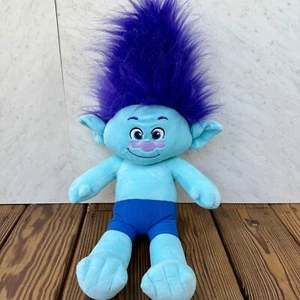 Build A Bear 2020 Dreamworks Happy Branch Troll 22 Zoll Plüsch blaue Haare lila Nase - Bild 1 von 3