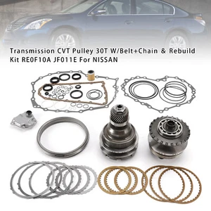 Transmission CVT Pulley 30T W/Belt+Chain&Rebuild Kit RE0F10A JF011E For NISSAN - Picture 1 of 15