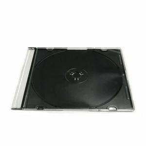 5.2mm Slim Jewel Case Black Single CD DVD Disc Storage Wholesale Lot - Picture 1 of 2