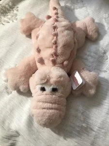 DolliBu Plush 14” Alligator Floppy Pink Stuffed Animal Soft Fur New w/ Tags - Picture 1 of 2