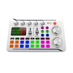 F998 Live Sound Card Audio Interface with DJ Mixer Effects Voice Changer Q3B2 - Picture 1 of 12
