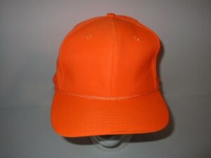 Vintage 80s 90s Blaze Orange Hunting Snapback Hat Cap