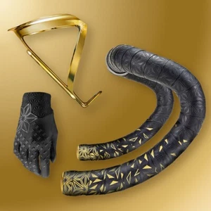 SUPACAZ Cycling Gold Set - Lenkerband, Käfig, Galaktische Handschuhe (Vollfinger) - Bild 1 von 22