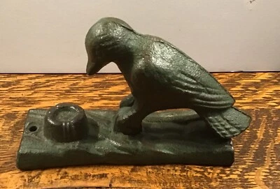 Heavy Metal Cast Iron Decorative Rustic Woodpecker Bird Door Knocker 6.5” Long - Image 1 of 3