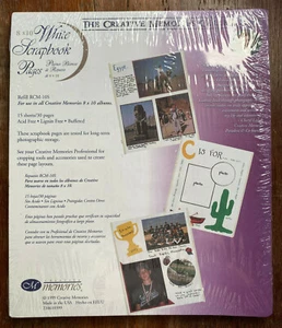 Lot 2 Packs Creative Memories 8 x 10 White Scrapbook Pages 15 sheets 1999 New - Picture 1 of 6