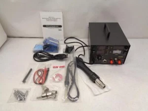 853D 3-IN-1 MULTI-FUNCTION SOLDERING IRON HOT AIR GUN AND DC SUPPLY R29 - Picture 1 of 23