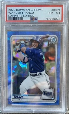 2020 Bowman Chrome Sapphire Edition Wander Franco Prospects #BCP1 Rays PSA 8 🔥 - Image 1 of 2