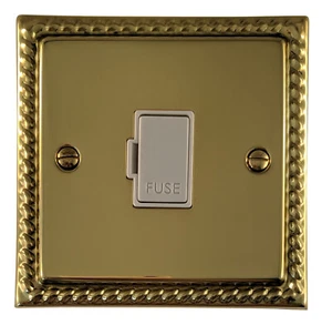 Monarch Roped Polished Brass MB2 Light Switches, Plug Sockets, Dimmers, Cooker - Picture 1 of 53