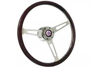 1965-67 Ford Mustang 6-Bolt Espresso Wood Shelby Steering Wheel Kit, AC Cobra - Picture 1 of 9