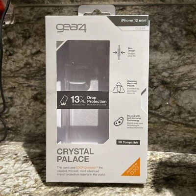 Gear4 Crystal Palace Hard Case for Apple iPhone 12 mini - Clear - New - Image 1 of 4