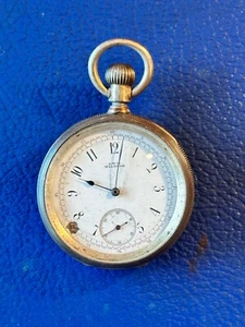 AW Co. Waltham EC Odell Pocket Watch Clyde NY Sterling Silver 1880 Antique - Picture 1 of 10