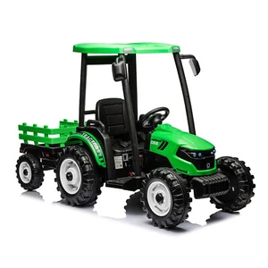 24V Ride On Tractor with Trailer Battery Powered Electric Vehicle Toys Car Green - Picture 1 of 8