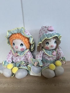 VTG. 1985 APPLAUSE PRECIOUS MOMENTS DONNY & PEGGY CLOWN DOLL. Lot If 2 - Picture 1 of 19
