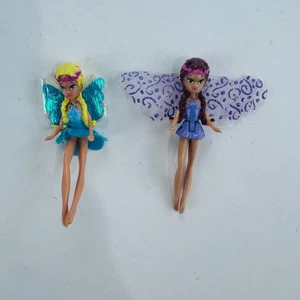 2 Barbie Fairytopia Petal Pixies Fairies Pink Magic Mythical Mini Doll 2004 - Picture 1 of 8