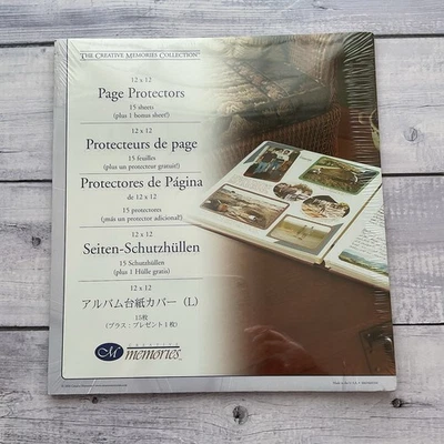 Creative Memories 12x12 Protectores de Página Pack De 15 Original Estilo Antiguo NUEVO Foto 1 de 4