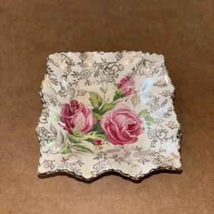 HÜBSCHE VINTAGE JAMES KENT ROSITA ROSA ROSEN SCHALE 3" LOC V - Bild 1 von 10