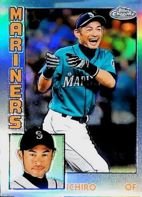 2019 TOPPS CHROME REFRACTOR 1984 VARIATION #84TC-14 ICHIRO SEATTLE MARINERS - Image 1 of 2