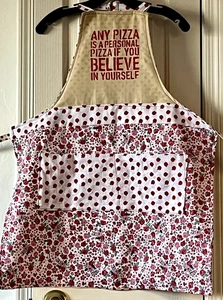 Custom Made Reversible Adult "Any Pizza is a Personal Pizza" BIB Apron - Picture 1 of 1