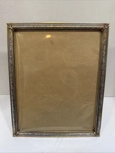 Vintage Paye & Baker Metal Picture Frame Silver & Gold Tone Floral 8”x 10” - Picture 1 of 20