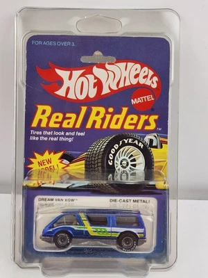 1983 Hot Wheels Dream Van XGW Real Riders Blue Vintage W Protector  - Image 1 of 4