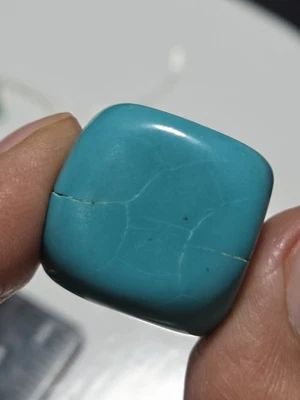 Natural Turquoise Blue Gemstone Tumble Polished Stone In Good Size - Image 1 of 4