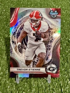 2023 Bowman Best U Chrome Trevor Etienne RC Rookie Panthers Silver Refractor - Imagen 1 de 2