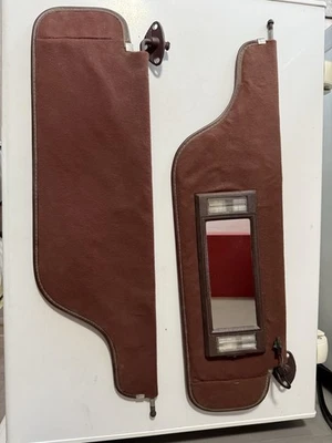 1976-1991 Jeep J10 J20 Grand Wagoneer Red Cordovan Sun Visor OEM SET RIGHT LEFT - Image 1 of 4