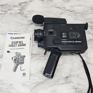 Chinon 20PXL Direct Sound Super 8 Videocamera Portatile Film, Custodia Morbida Vintage - Foto 1 di 20