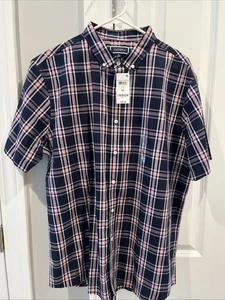 Club Room Men's Short Sleeve Plaid Button Down Shirt Size XL NEW Free Ship - Picture 1 of 4