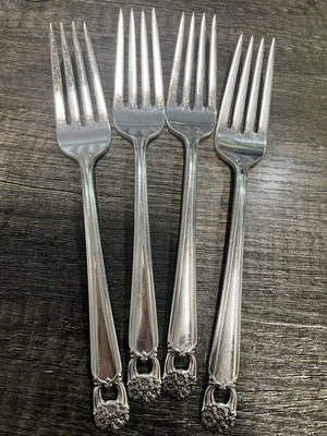 1847 Rogers Bros —Eternamente tuyo — Horquillas de cena plateadas— 7-3/8" Foto 1 de 4