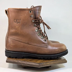 Botas de Trabajo Gore-Tex Vibram Para Hombre Talla 9 Cuero Marrón Impermeables Hechas en EE. UU. - Imagen 1 de 14