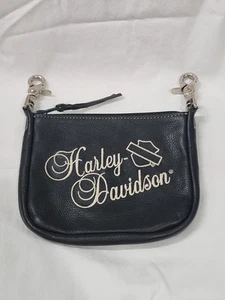Harley Davidson Leather Women's Bar & Shield Logo Hip Bag Purse Black - Picture 1 of 5